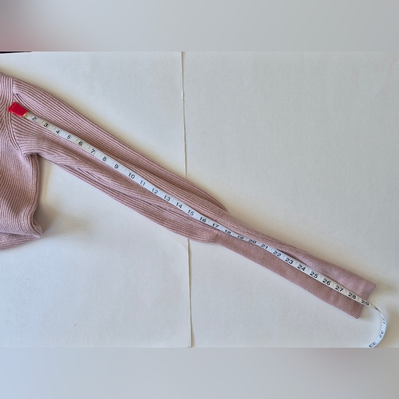 Free People Sweater Gingersnap Pink Cashmere Blend Long Sleeve Size XS - Picture 10 of 11